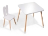 Slika Rastući dječji set – stol i stolica s ušima 