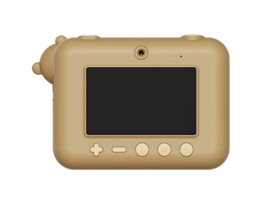 Slika Kids camera with print Bear - brown