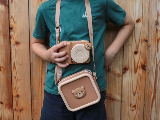 Slika Silikonska futrola za kameru Medvjedić – smeđa