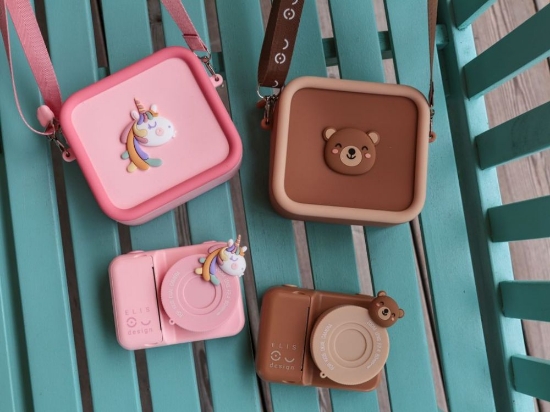 Slika Silikonska futrola za kameru Medvjedić – smeđa