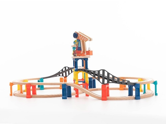 Slika Dvokatna željeznička staza s električnim vlakom – 60 dijelova