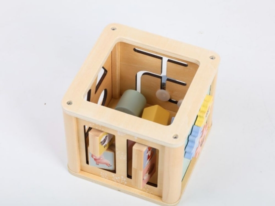 Slika Drvena edukativna kocka – Životinje