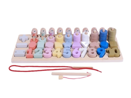 Slika Wooden jigsaw - numbers and shapes