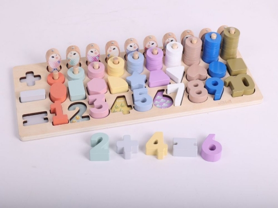 Slika Wooden jigsaw - numbers and shapes