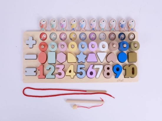 Slika Wooden jigsaw - numbers and shapes