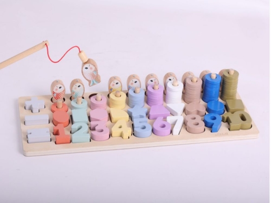 Slika Wooden jigsaw - numbers and shapes