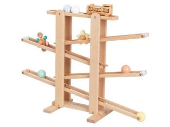 Slika XL drvena staza s kuglicama i vlakom