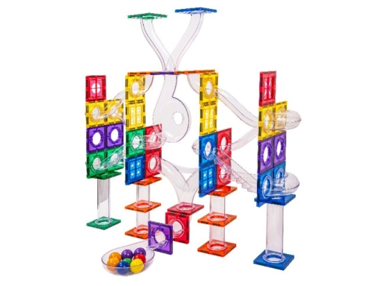 Slika Magnetski građevni set EliFix Fresh – kuglična staza, 136 dijelova + svjetleće kuglice