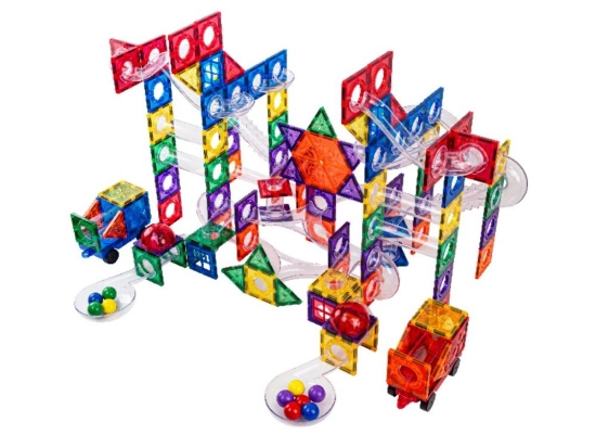 Slika Magnetski građevni set EliFix Fresh – kuglična staza, 222 dijela + svjetleće kuglice