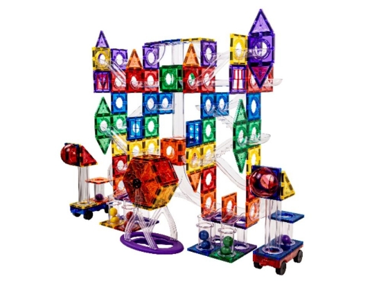 Slika Magnetski građevni set EliFix Fresh – kuglična staza, 222 dijela + svjetleće kuglice