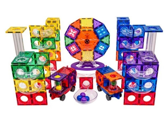 Slika Magnetski građevni set EliFix Fresh – kuglična staza, 222 dijela + svjetleće kuglice