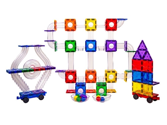 Slika Magnetski građevni set EliFix Fresh – kuglična staza, 222 dijela + svjetleće kuglice