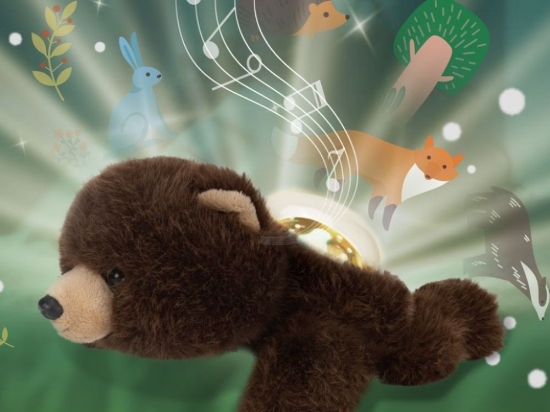 Slika Plišani medvjedić s projektorom uspavanki