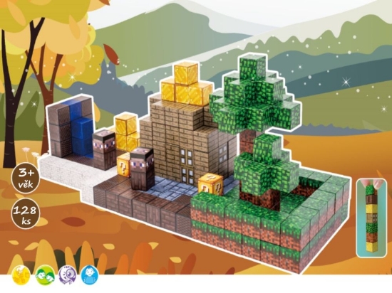 Slika Magnetski građevni blokovi – Seoska kuća (Village House), 128 dijelova