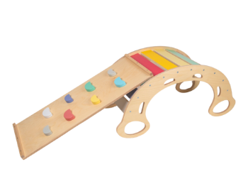 Slika Drvena Montessori ljuljačka PRO 5u1 s 2u1 Fresh daskom