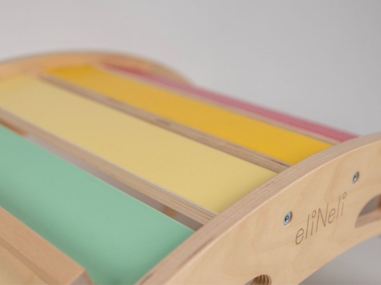 Slika Drvena Montessori ljuljačka PRO 5u1 s 2u1 Fresh daskom