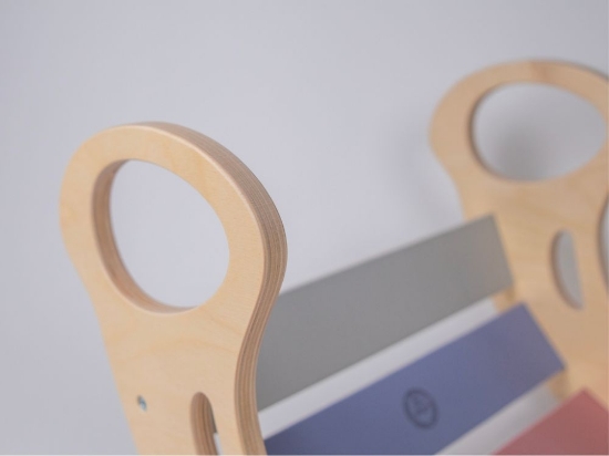 Slika Drvena Montessori ljuljačka PRO 5u1 – pastelne boje