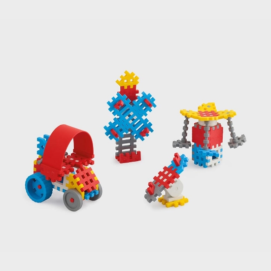 Slika Mini Waffle konstruktor 70 kom, plava Marioinex 