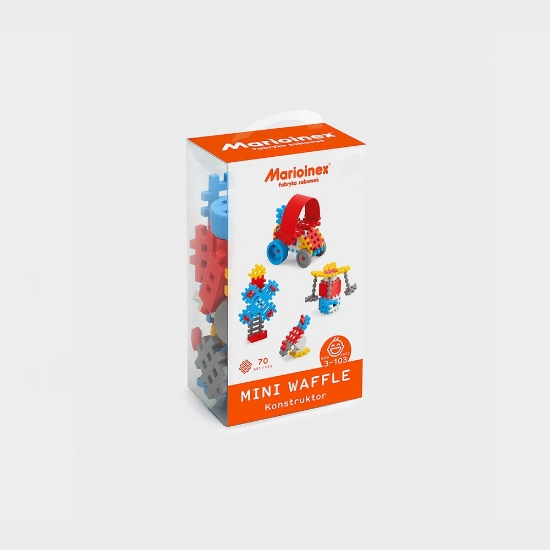 Slika Mini Waffle konstruktor 70 kom, plava Marioinex 