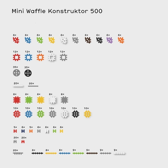 Slika Mini Waffle konstruktor 500 kom Marioinex 
