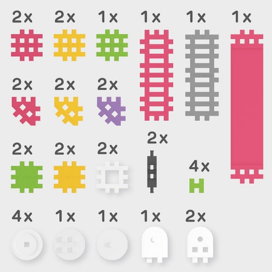 Slika Marioinex Mini Waffle konstruktor 35 kom, roza