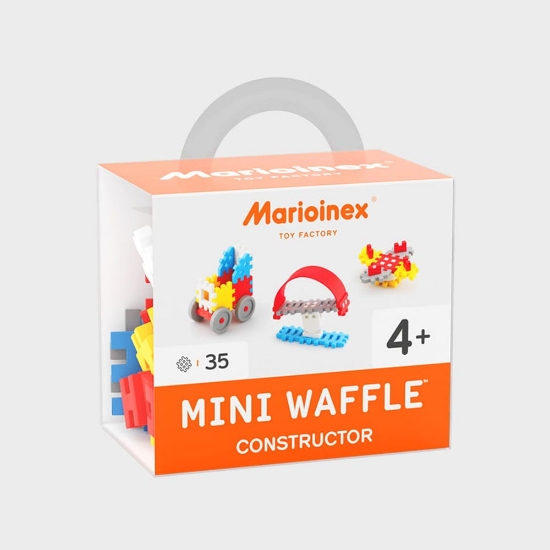 Slika Mini Waffle konstruktor 35 kom, plava Marioinex 