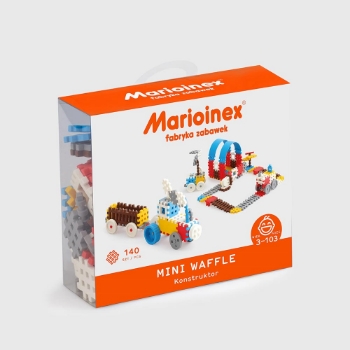 Slika Mini Waffle konstruktor 140 kom, plava Marioinex 