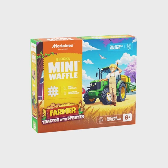 Slika Marioinex Mini Waffle Farmer 50 kom, Tractor with Sprayer