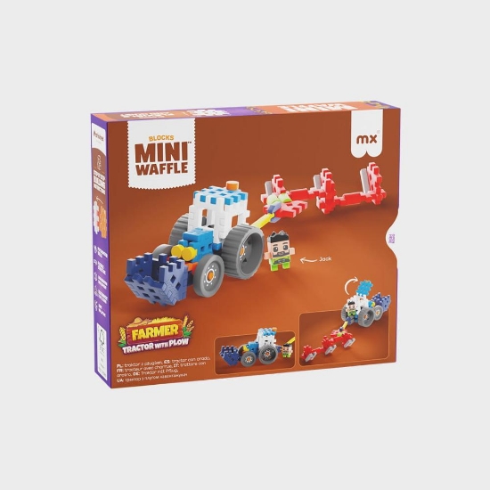 Slika Mini Waffle Farmer 50 kom, Tractor with Plow Marioinex 