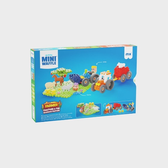 Slika Marioinex Mini Waffle Farmer 110 kom, Tractors and the Glorious Pasture