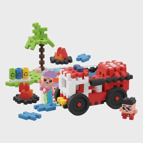 Slika Mini Waffle City 80 kom, Fire Truck Marioinex 