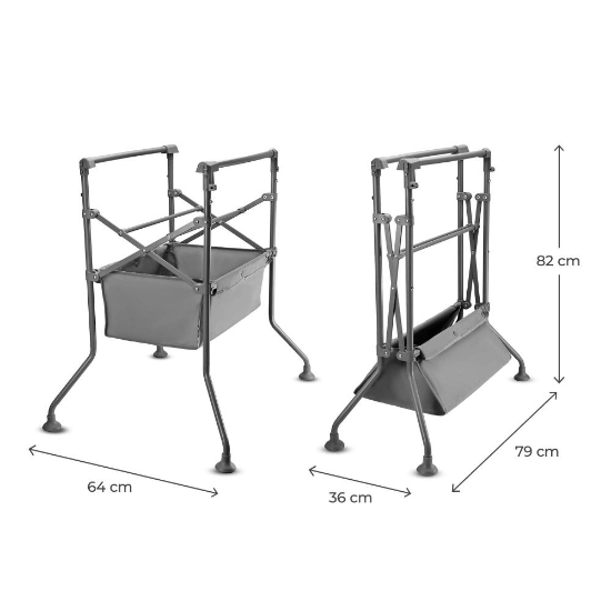 Slika Bubbly sklopivi stol za prematanje s kadicom, Grey Kinderkraft 