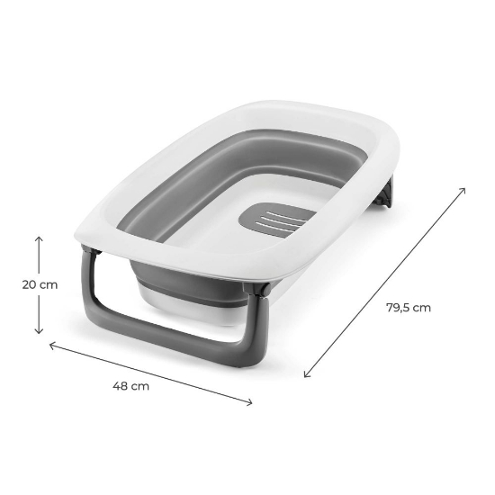 Slika Bubbly sklopivi stol za prematanje s kadicom, Grey Kinderkraft 