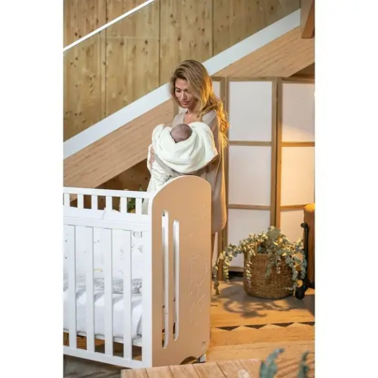 Slika Dvostrana Dekica Lamb 80x100cm Bubble Grey Interbaby