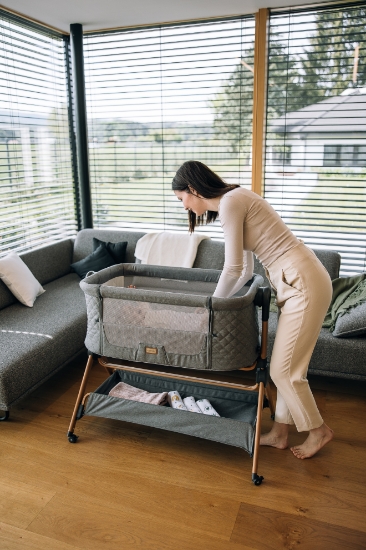 Slika Krevetić za uz krevet Nest&amp;Feed sivi 84959 FREEON 