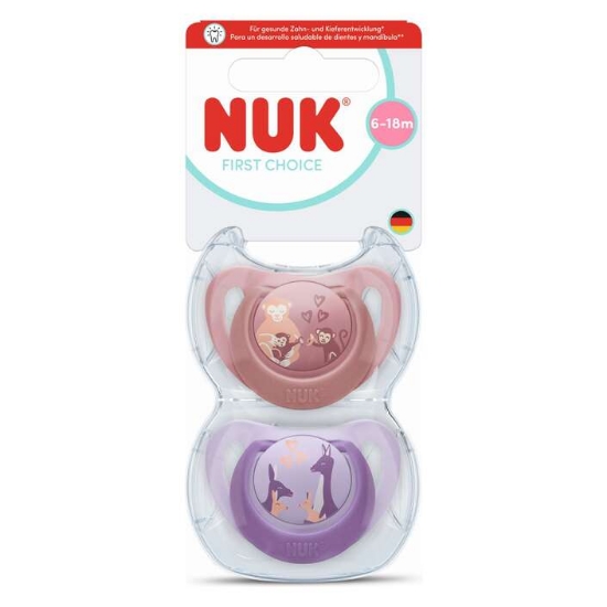 Slika Duda varalica - silikon First Choice 6-18 m, 2 kom sort. 10176364 NUK 