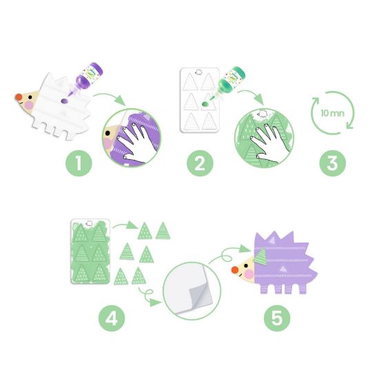 Slika Bojanje prstima- Ježić