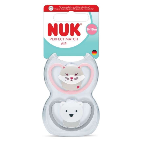 Slika Duda varalica - silikon Perfect Match Air 6-18 m, 2 kom sort. 10176336 NUK 