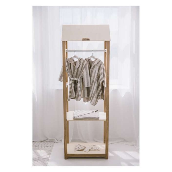 Slika Ogrtač za kupanje 86/92/98 prugice beige 87660 BUBABA BY FREEON