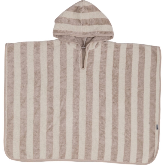 Slika Pončo 86/92/98/104 1-4 godine prugice beige 87677 BUBABA BY FREEON 