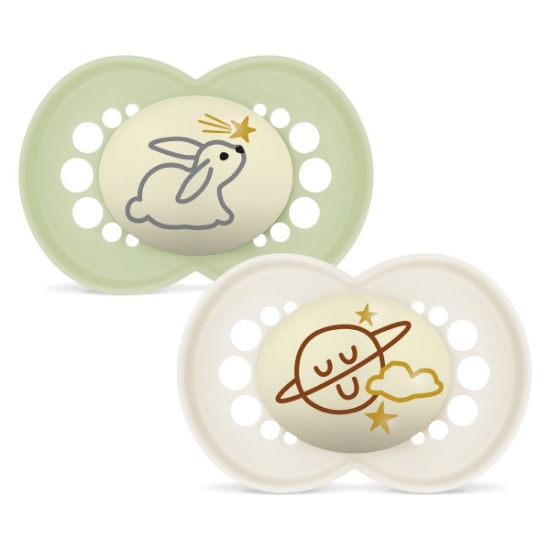 Slika Duda varalica - silikon Original Night 6+ 6+ , 2 kom sort 868726 MAM 