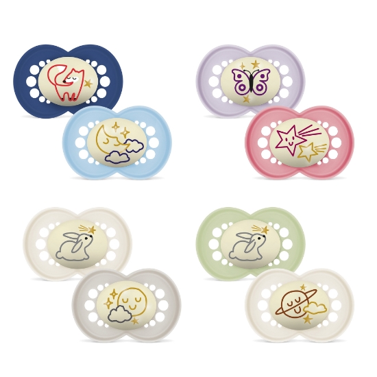 Slika Duda varalica - silikon Original Night 6+ 6+ , 2 kom sort 868726 MAM 