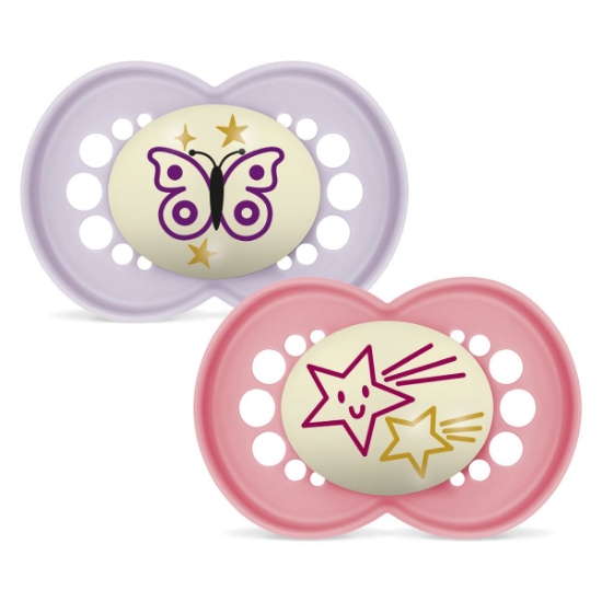 Slika Duda varalica - silikon Original Night 16+ 2 kom sort 868818 MAM 