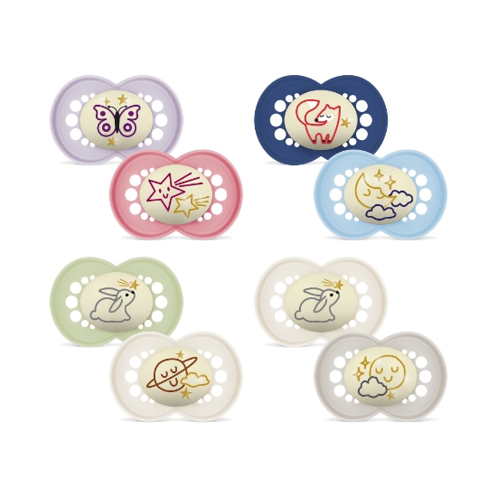 Slika Duda varalica - silikon Original Night 16+ 2 kom sort 868818 MAM 