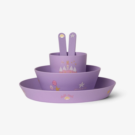 Slika Set posuđa od bio materijala Mermaid Citron 