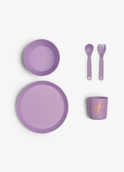 Slika Set posuđa od bio materijala Mermaid Citron 