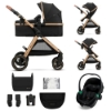 Slika Kolica Esme Pro 3u1 MINK PRO, Pure Black Kinderkraft 