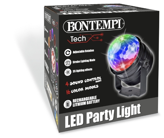 Slika Disko kugla s daljinskim upravljačem 891020 BONTEMPI LED 