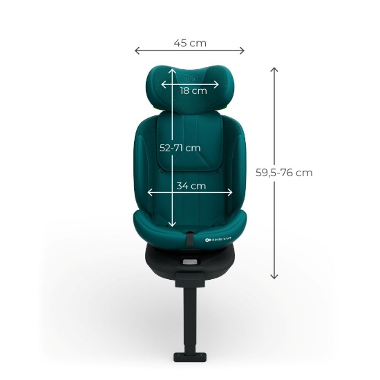 Slika I-360 2 PLUS i-Size autosjedalica 0-36 kg (40-150 cm), zelena Kinderkraft 