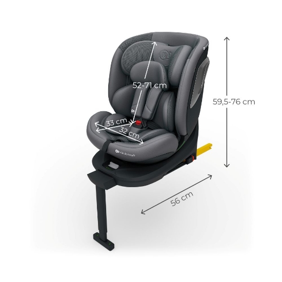 Slika I-360 2 PLUS i-Size autosjedalica 0-36 kg (40-150 cm), siva Kinderkraft 